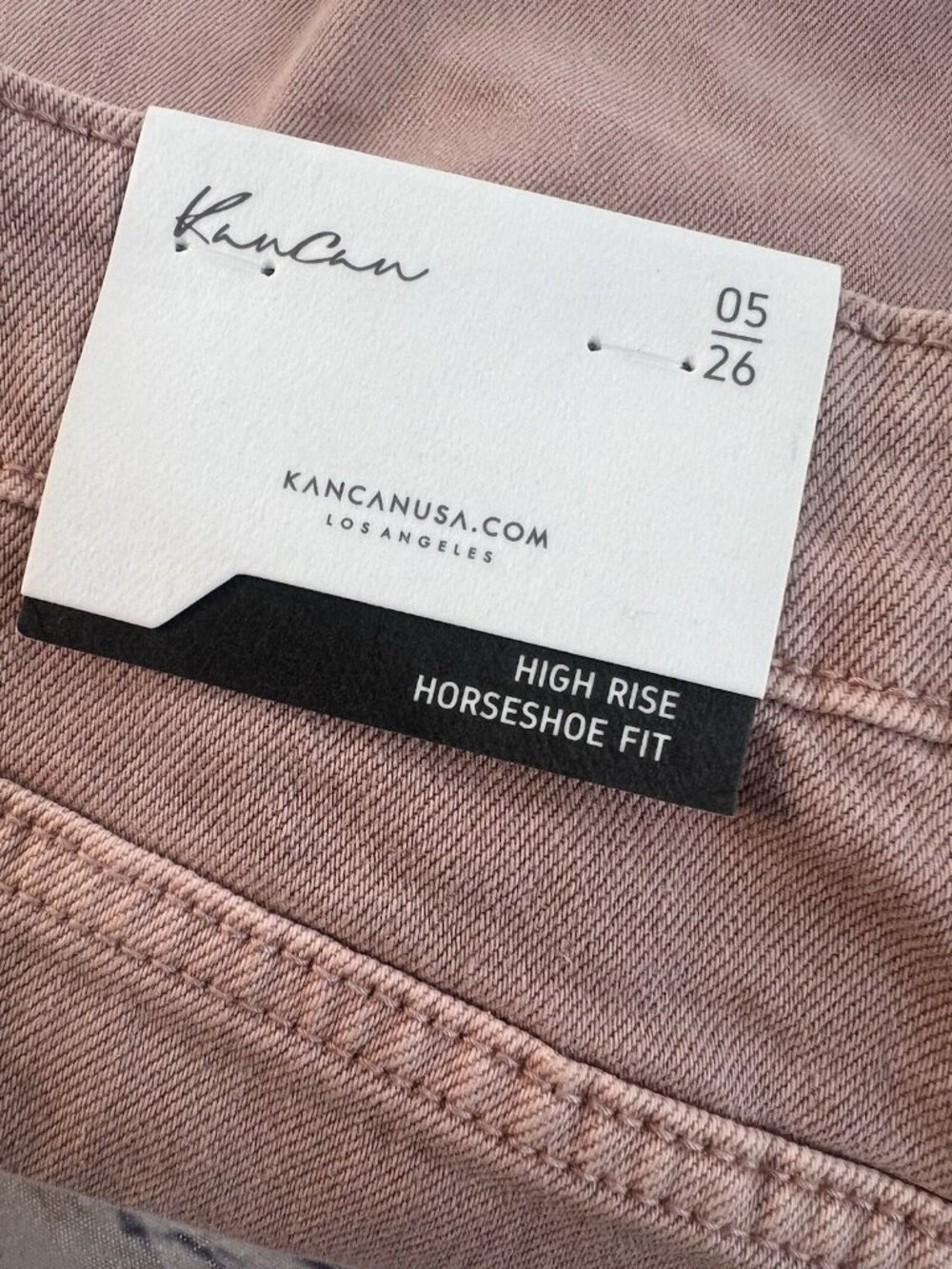 Kancan dusty mauve high rise horseshie fit jeans sz 05/26 new - Picture 8 of 8